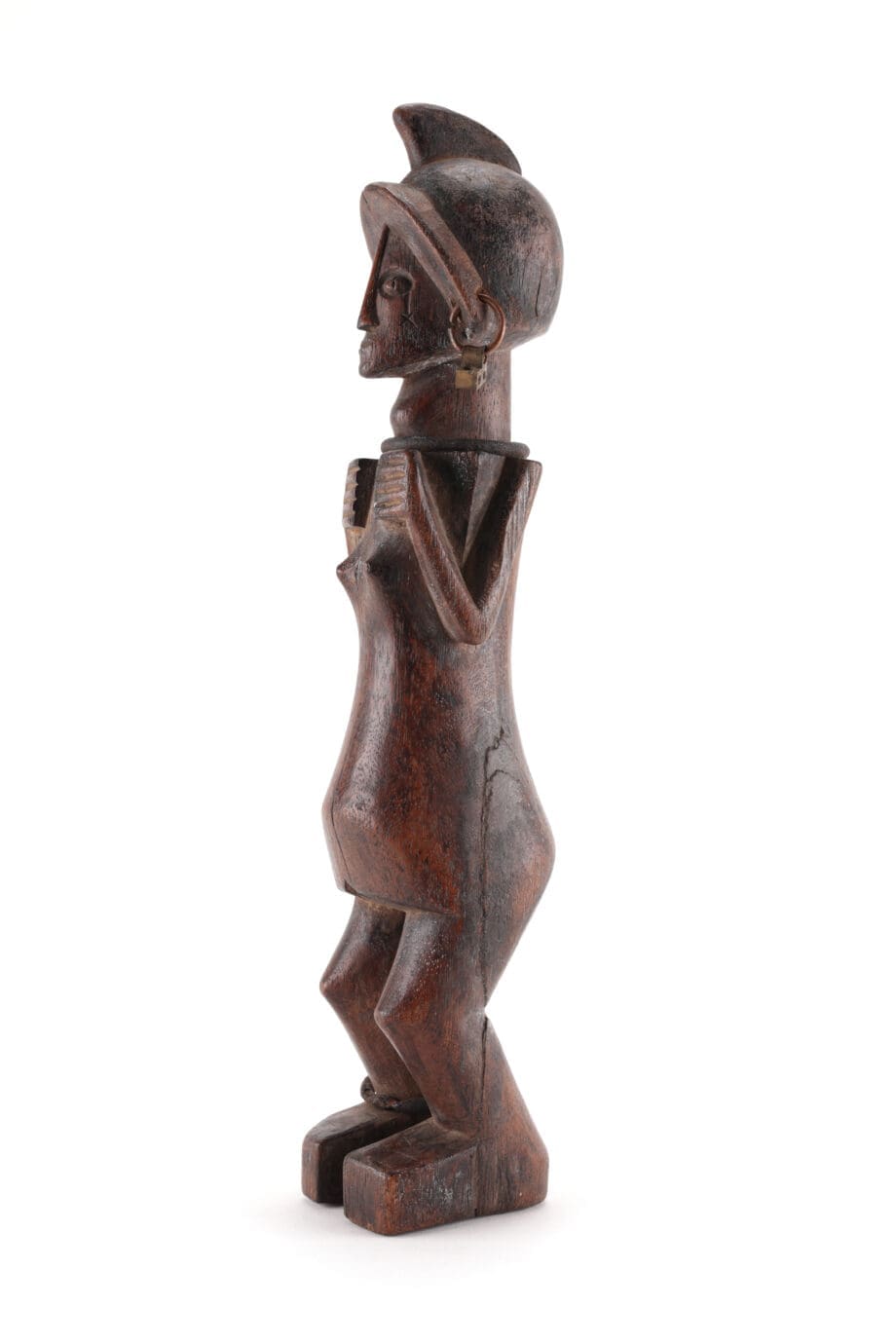 Statua degli antenati Songo dall'Angola – gioielli in metallo e fascino rituale – 36 cm – Vergulde Kat