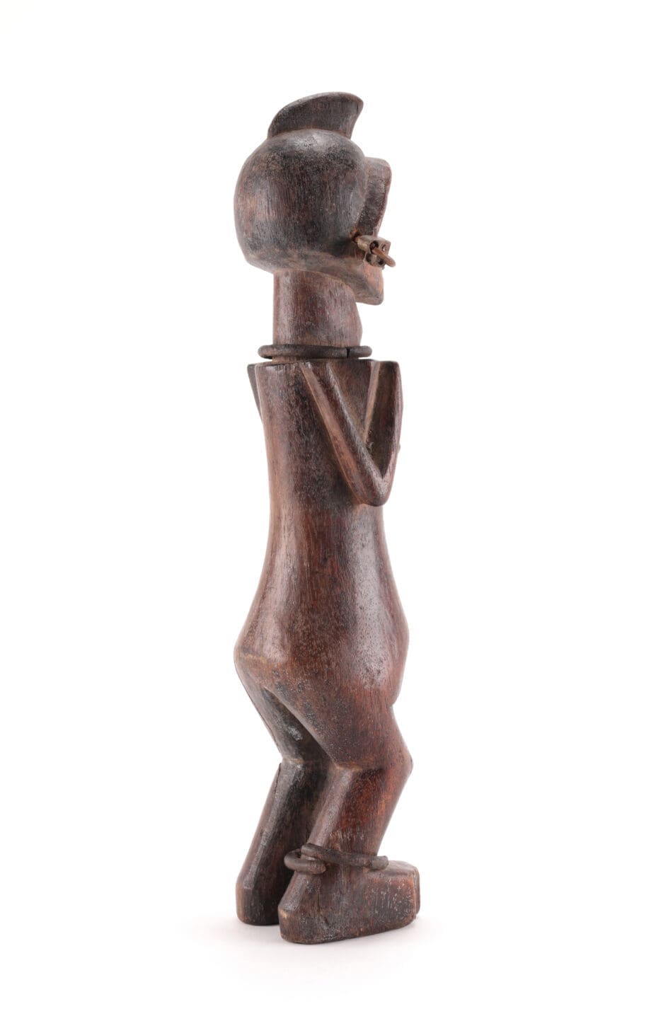 Statua degli antenati Songo dall'Angola – gioielli in metallo e fascino rituale – 36 cm – Vergulde Kat