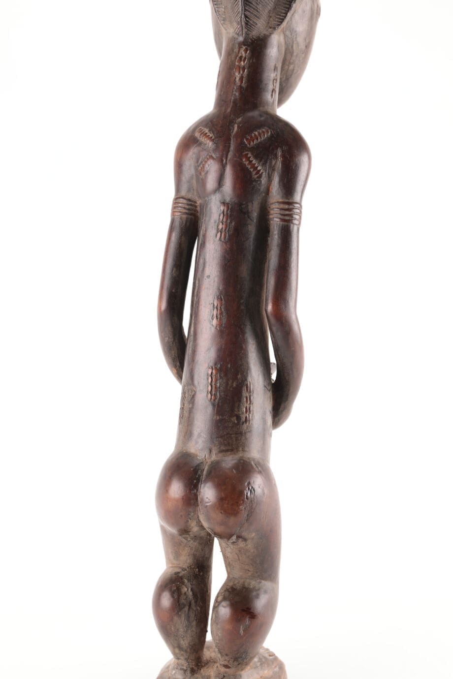 Baule Blolo Bla statue - female - Ivory Coast - 49 cm - Vergulde Kat