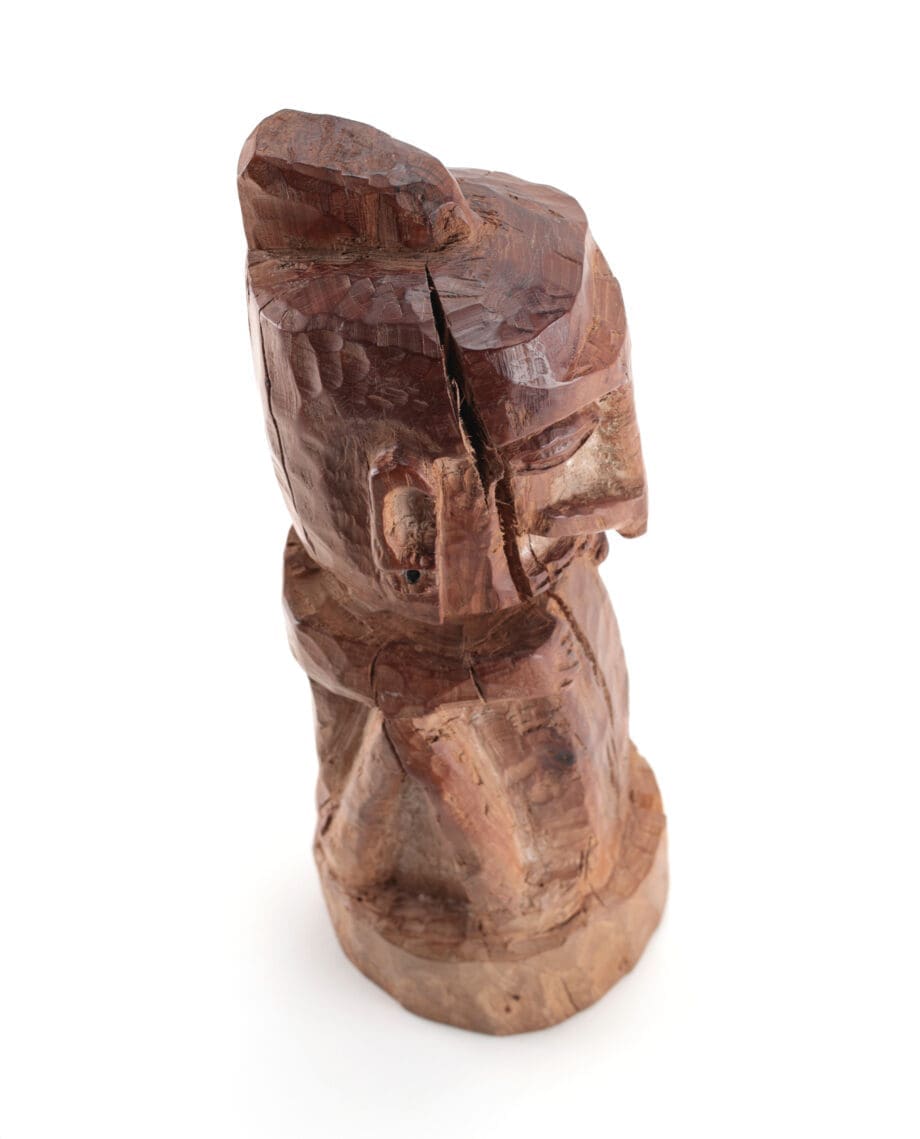 Korwar statue Biak - Geelvinkbaai (Papua, Indonesia) - 34.5 cm - Vergulde Kat