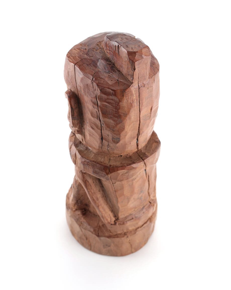 Korwar statue Biak - Geelvinkbaai (Papua, Indonesia) - 34.5 cm - Vergulde Kat
