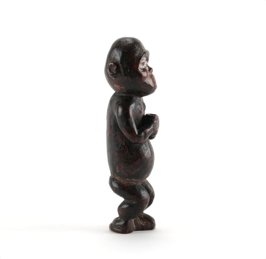 Baule monkey - Ivory Coast - 16 cm - Vergulde Kat