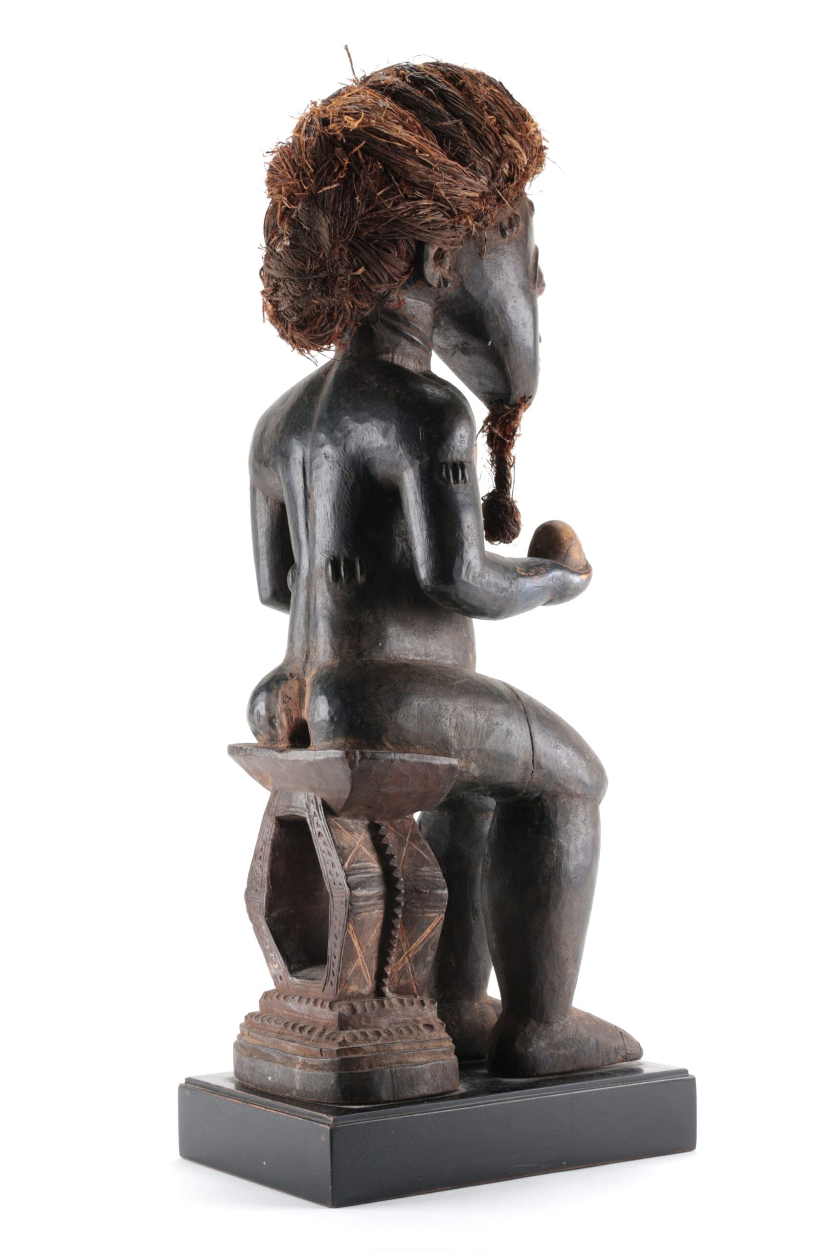 Baule statue with gourd and dagger - Ivory Coast - 54 cm - detail photo