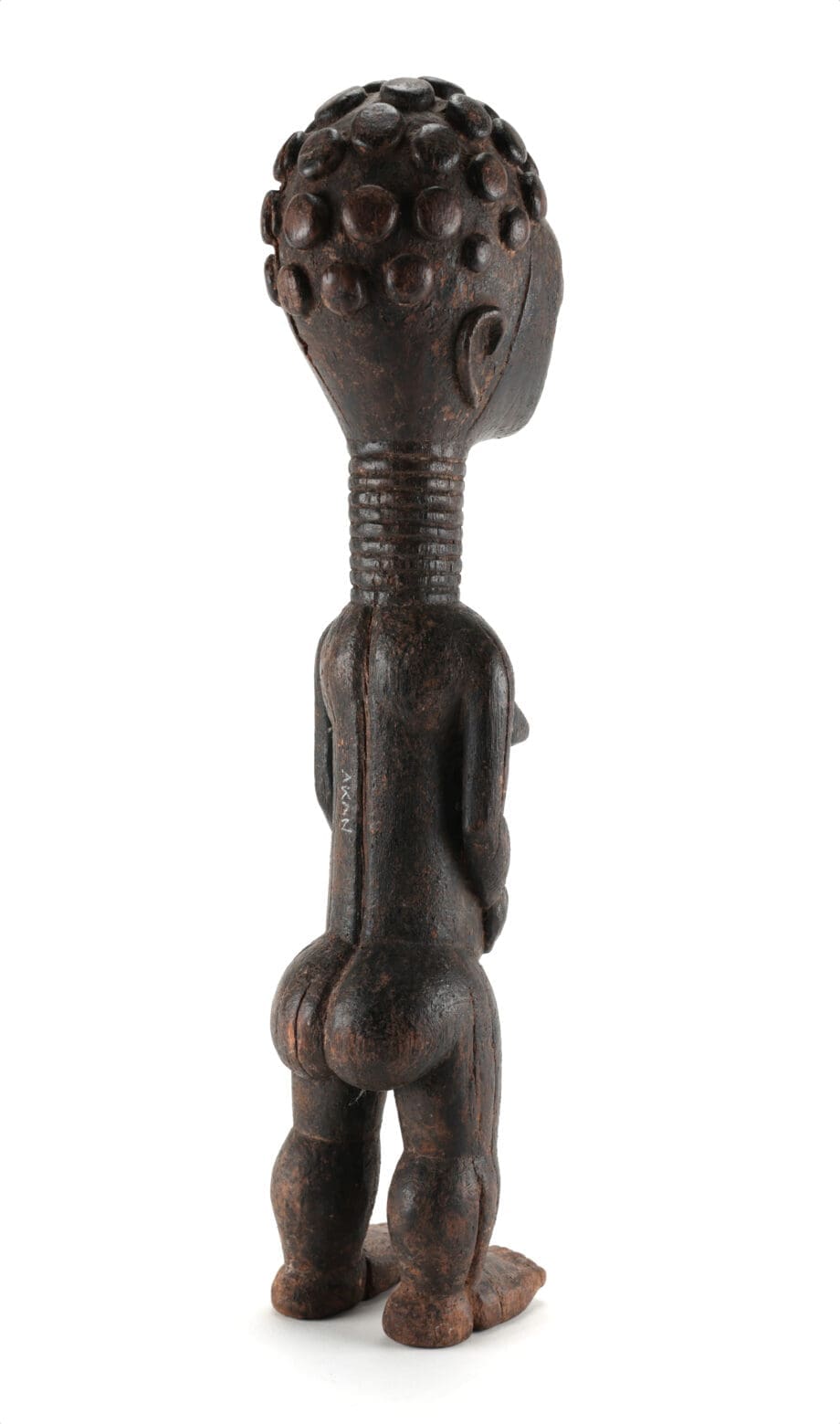 Statua degli antenati Akan con acconciatura e collari – Ghana – Vergulde Kat