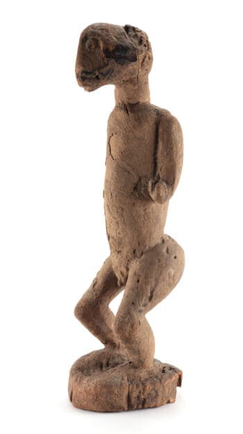 West-Afrikaans apenfiguur – mogelijk Baule Mbotumbo/Aboya – Ivoorkust of aangrenzend gebied – detailfoto