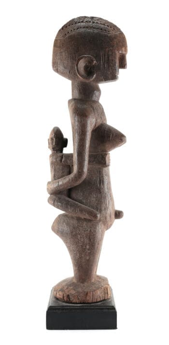 Bamana Gwandusu staand moeder-en-kind beeld – Mali, 20e eeuw – detailfoto