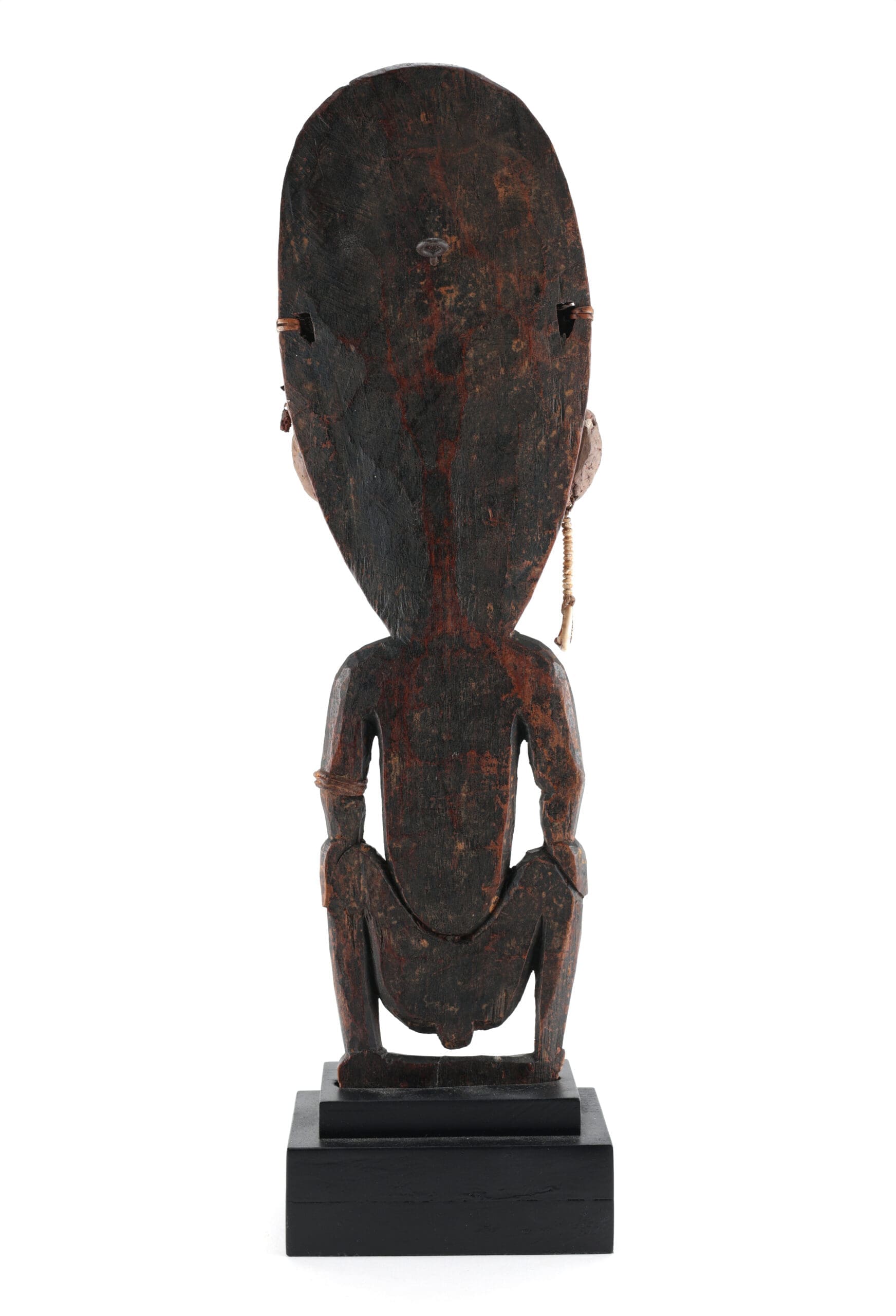 Sepik hook with terracotta face - Papuan tribal art - detail photo