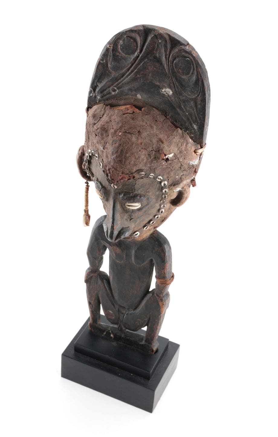 Sepik hook with terracotta face - Papuan tribal art - Vergulde Kat