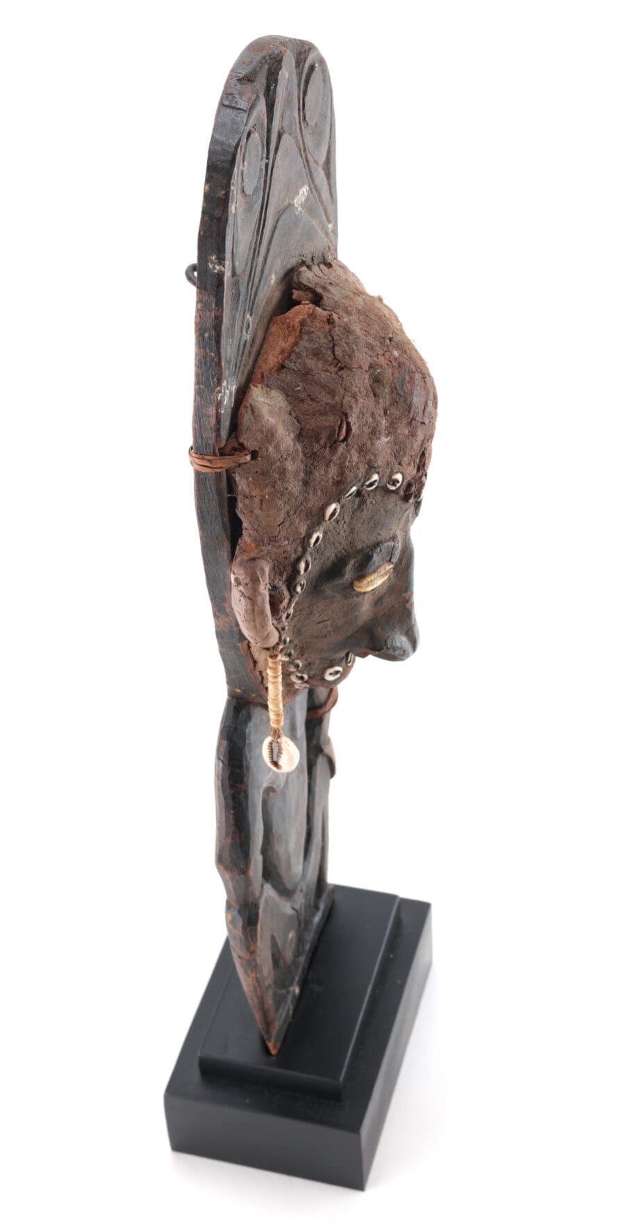 Sepik hook with terracotta face - Papuan tribal art - Vergulde Kat