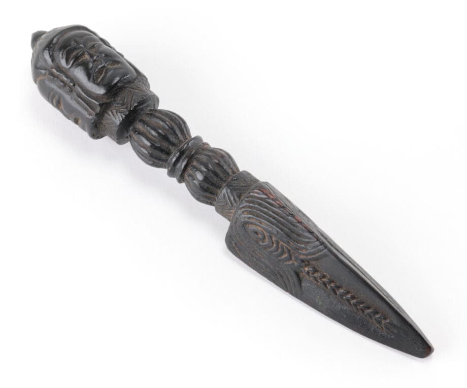 Set van vier rituele houten phurba dolken – Tibet – Vergulde Kat