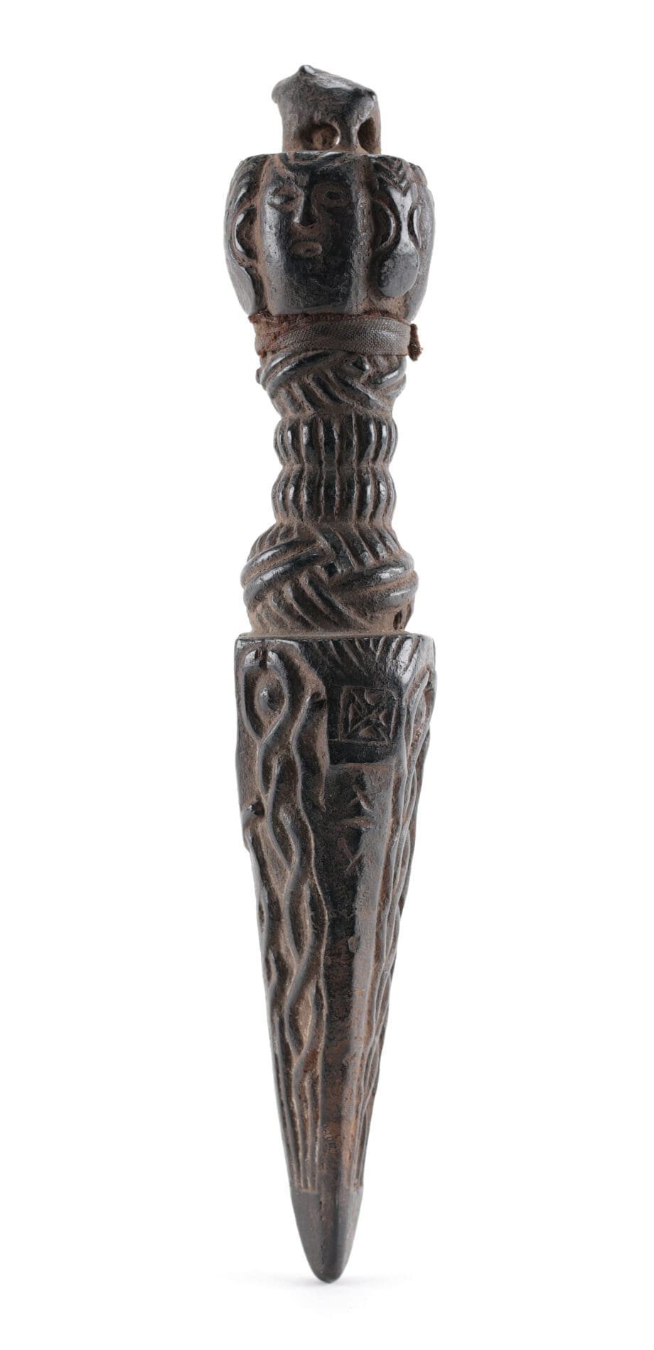 Set van vier rituele houten phurba dolken – Tibet – Vergulde Kat