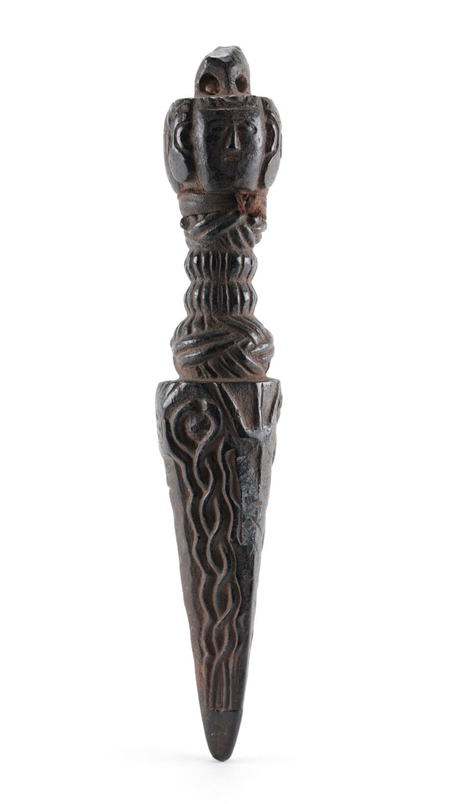 Set van vier rituele houten phurba dolken – Tibet – Vergulde Kat