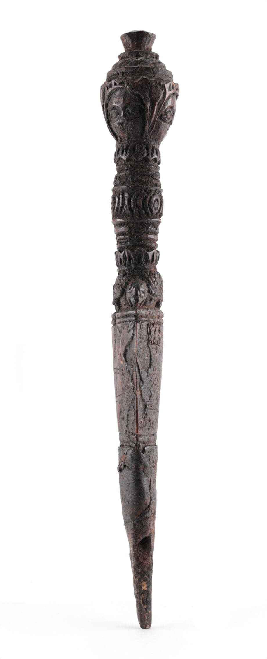 Set van vier rituele houten phurba dolken – Tibet – Vergulde Kat