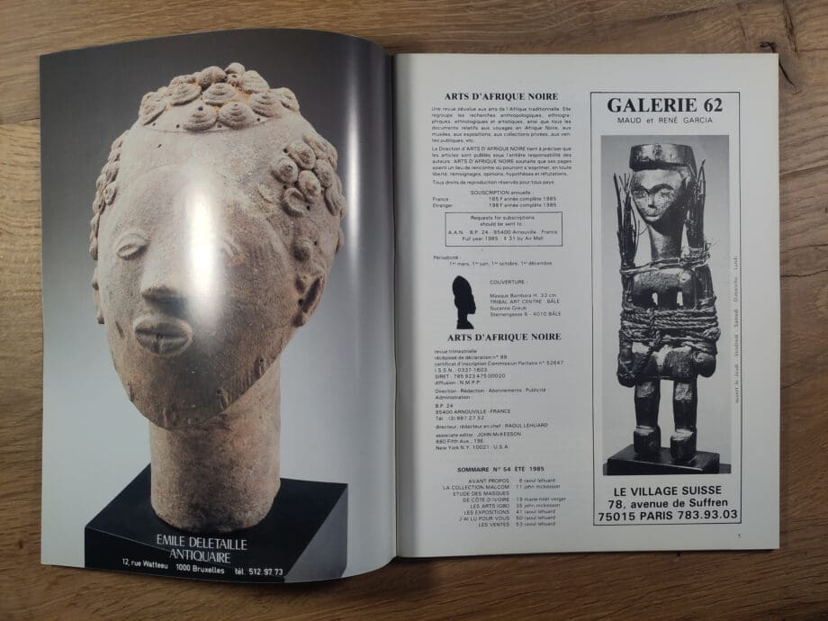 Arts d'Afrique Noire - issue 53 - 1985 - Vergulde Kat