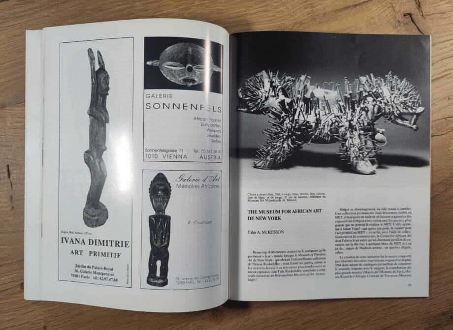 Arts d’Afrique Noire – numero 86 – 1993 – Vergulde Kat