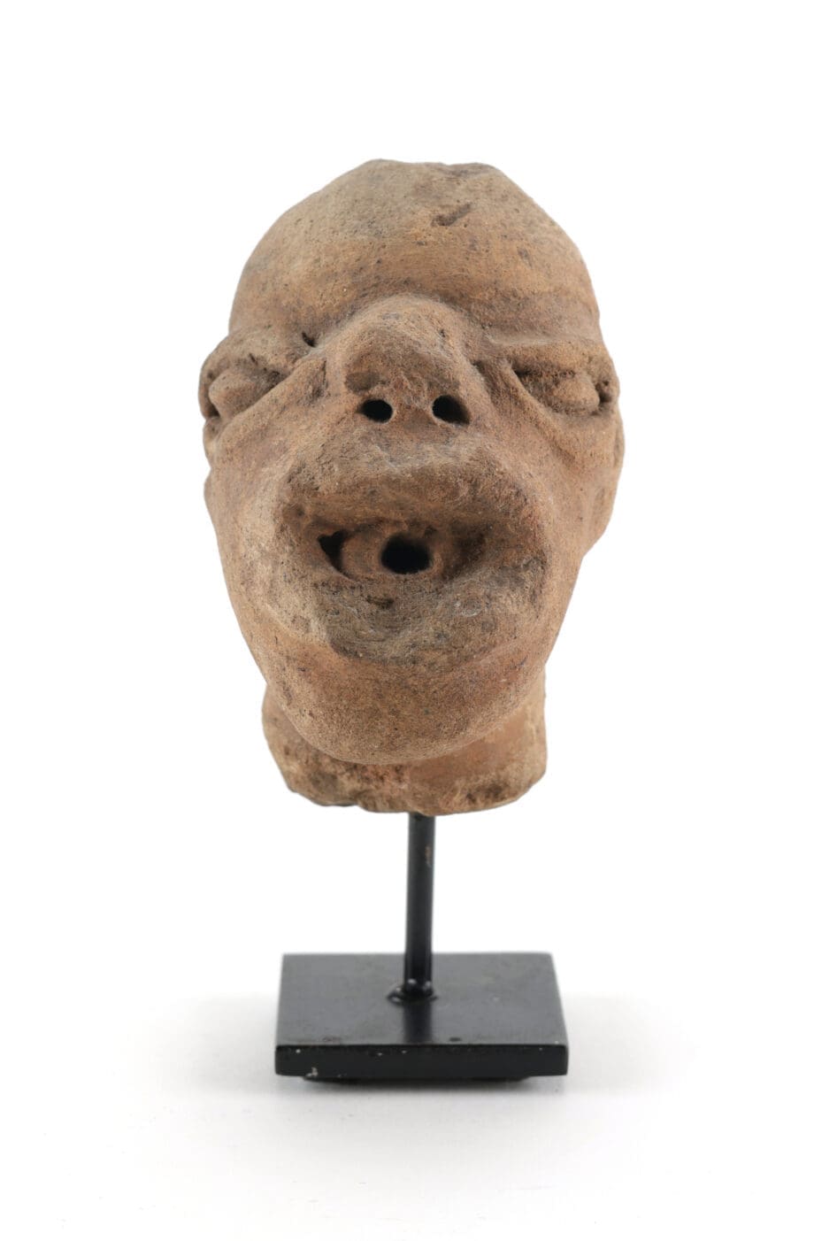 Koma Bulsa terracotta head - Ghana - expressive ritual sculpture - Vergulde Kat