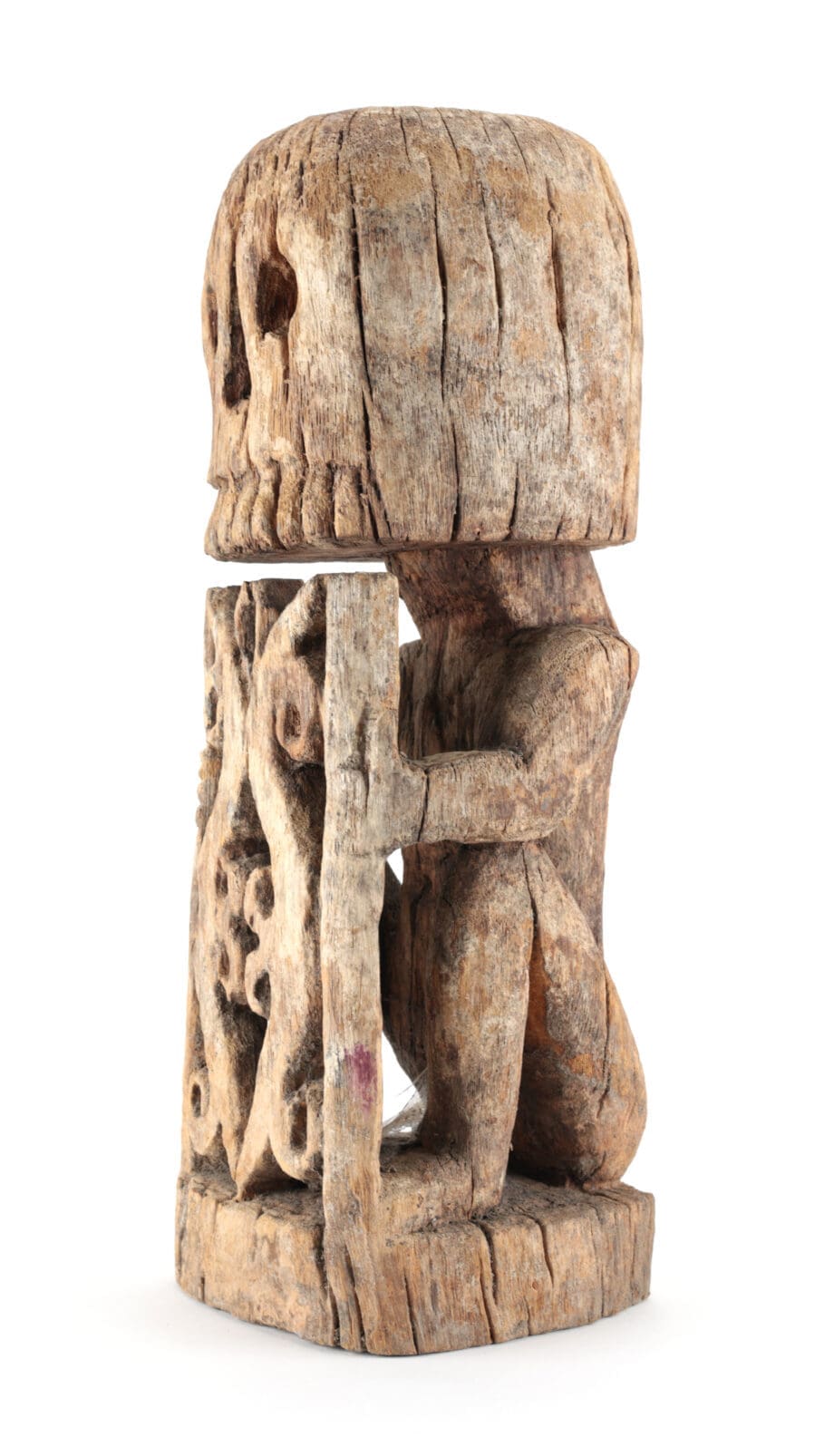 Large Korwar skull statue - Papua (Indonesia) - collection Jac Hoogerbrugge - Vergulde Kat