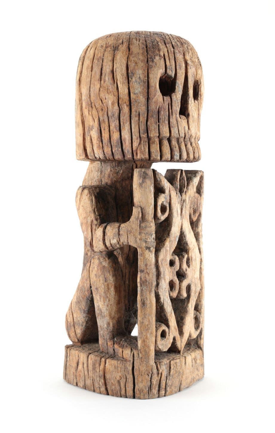 Large Korwar skull statue - Papua (Indonesia) - collection Jac Hoogerbrugge - Vergulde Kat