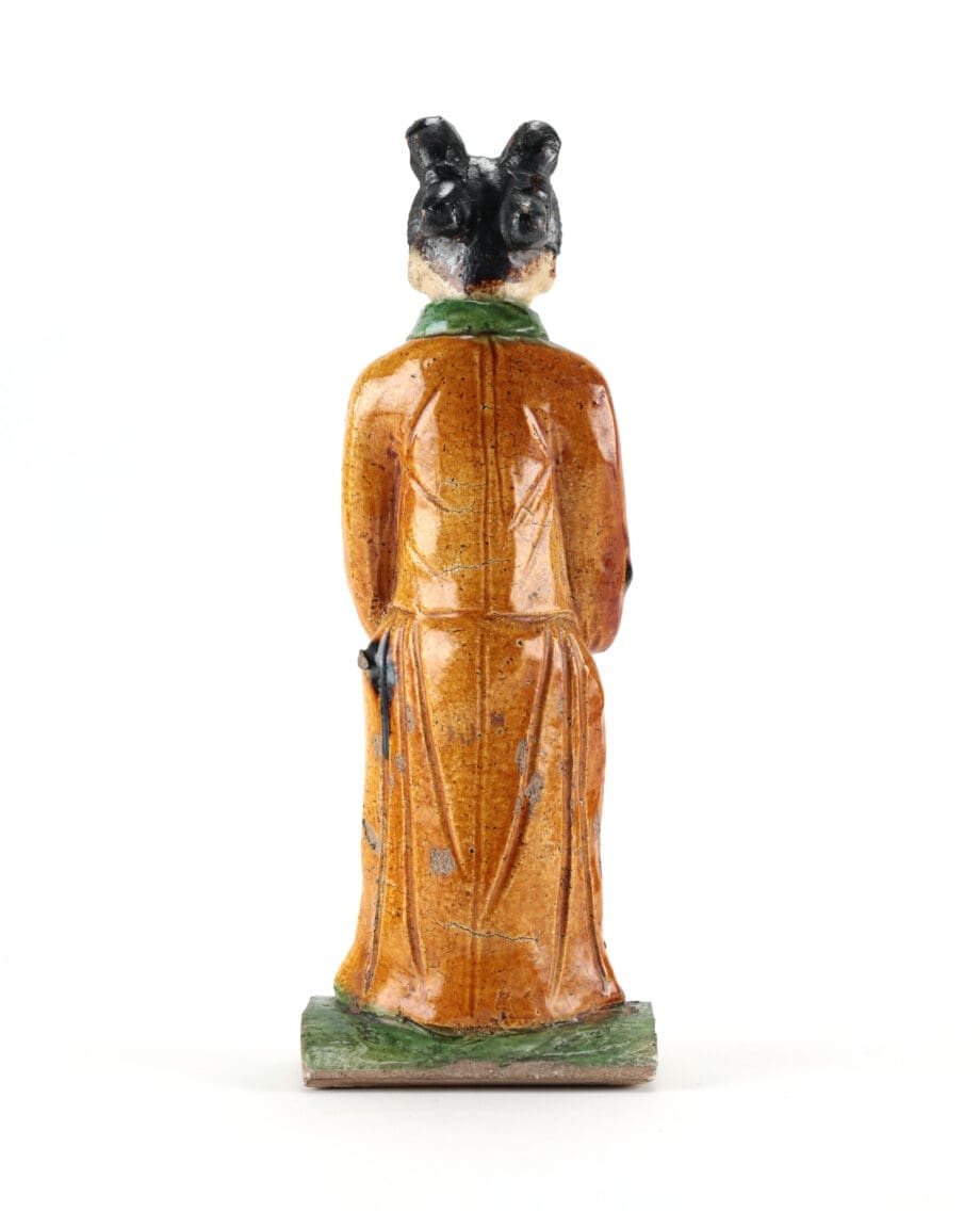 Paire de figurines de toit chinoises Sancai – dynastie Ming – collection Van Achterbergh – Vergulde Kat