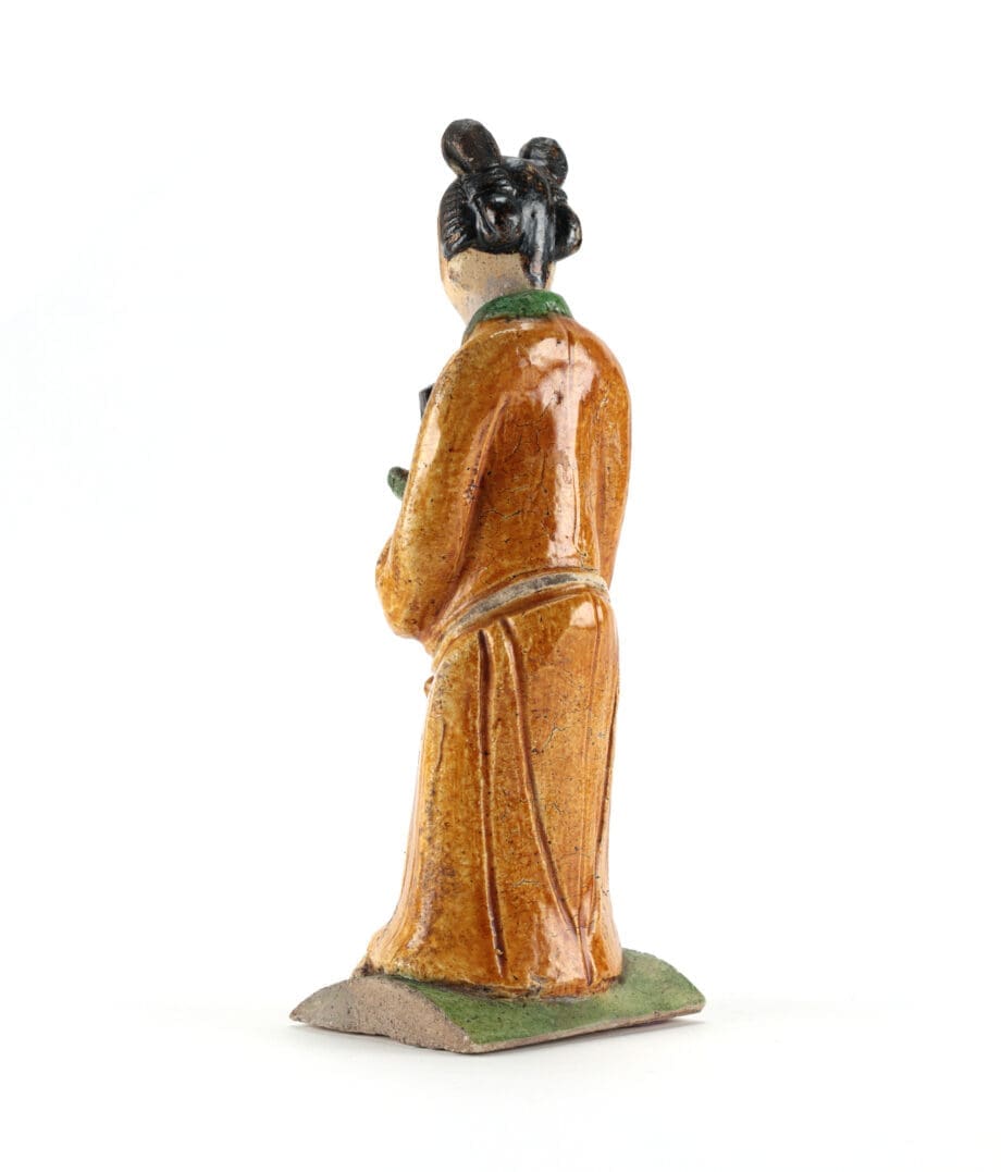 Paire de figurines de toit chinoises Sancai – dynastie Ming – collection Van Achterbergh – Vergulde Kat