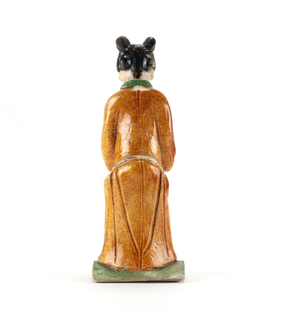 Paire de figurines de toit chinoises Sancai – dynastie Ming – collection Van Achterbergh – Vergulde Kat
