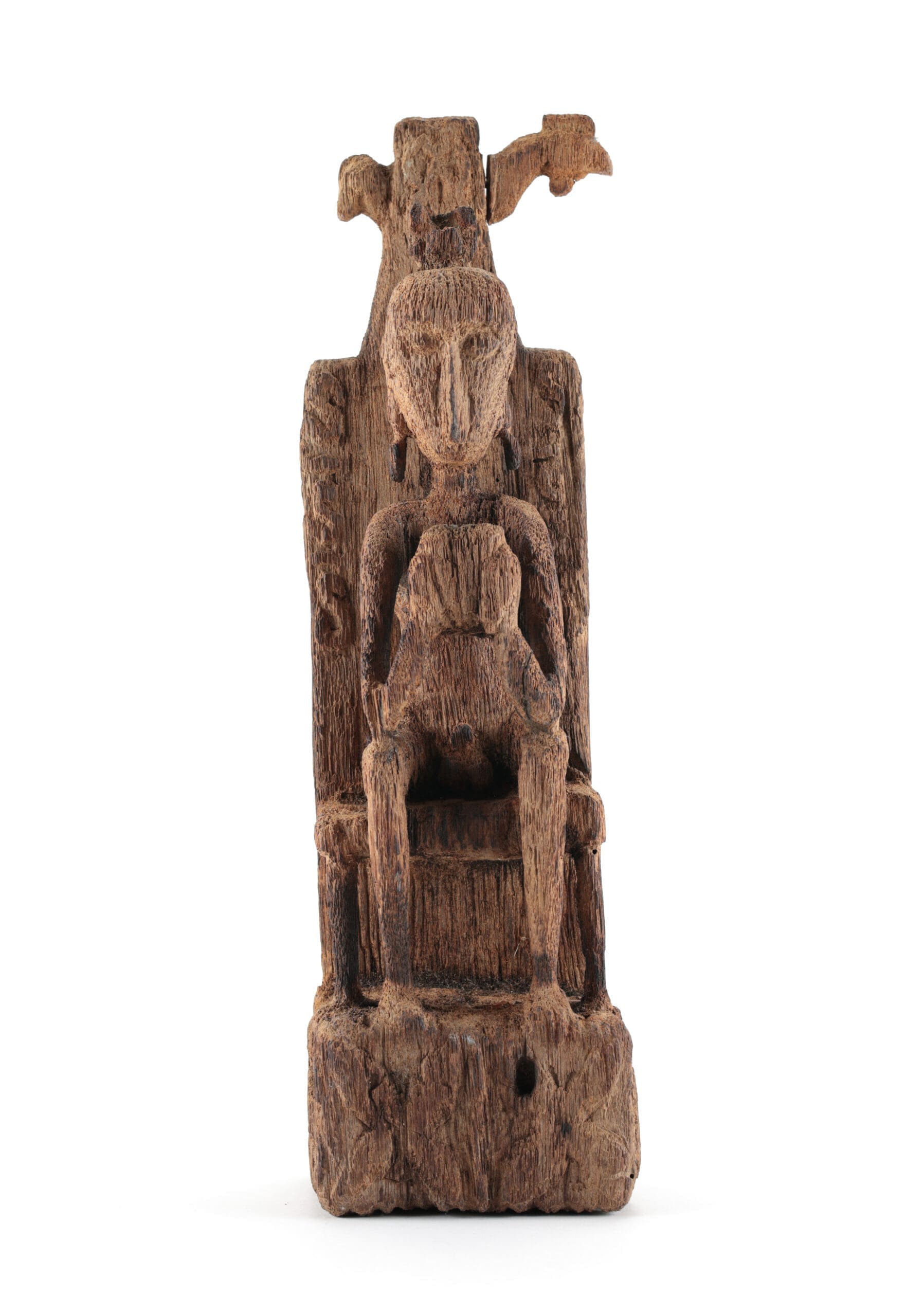 Seated ancestor statue Leti of Tanimbar - Moluccas - Jac Hoogerbrugge collection - detail photo