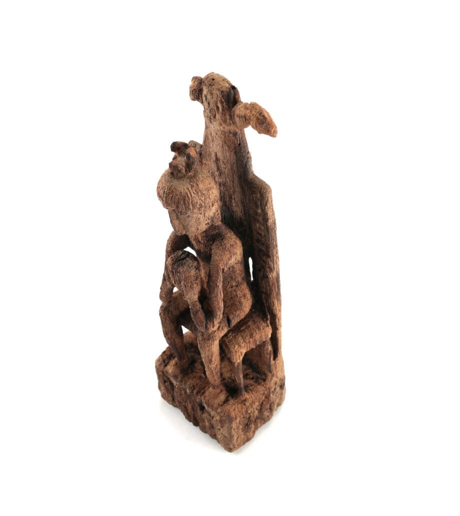 Seated ancestor statue Leti of Tanimbar - Moluccas - Jac Hoogerbrugge collection - Vergulde Kat