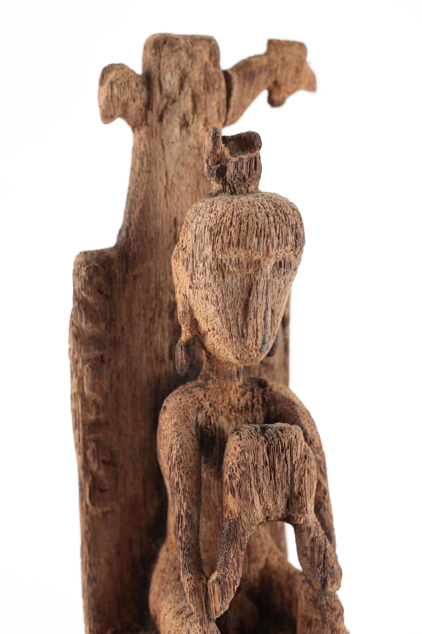 Seated ancestor statue Leti of Tanimbar - Moluccas - Jac Hoogerbrugge collection - detail photo