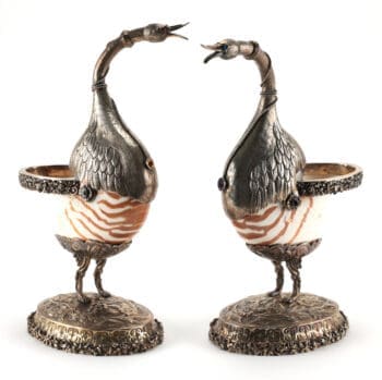 Silver Wunderkammer tableware with Nautilus shell - Hanau Dingeldein (ca. 1900) - detail photo
