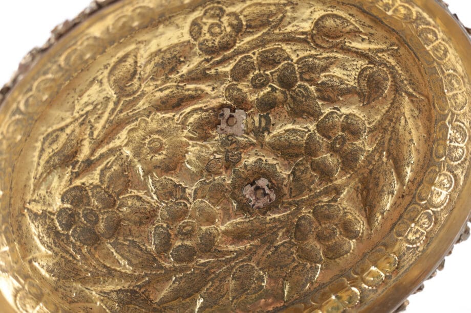 Zilveren Wunderkammer tafelstukken met Nautilusschelp – Hanau Dingeldein (ca. 1900) – Vergulde Kat