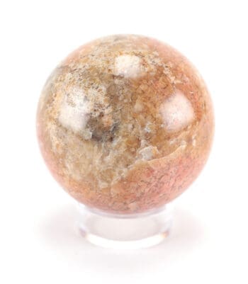 Veldspaat mineraal bol (684 gram, 8 cm) – Wunderkammer object – detailfoto