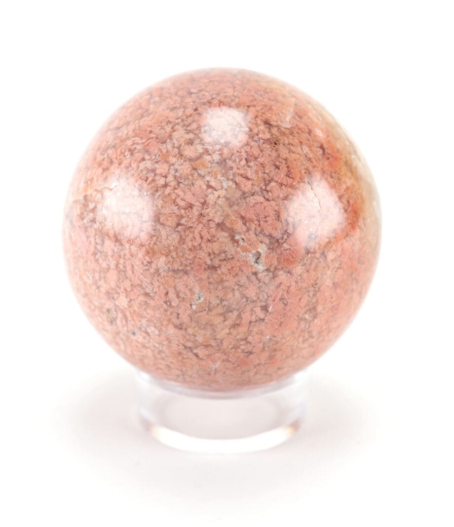 Veldspaat mineraal bol (684 gram, 8 cm) – Wunderkammer object – Vergulde Kat