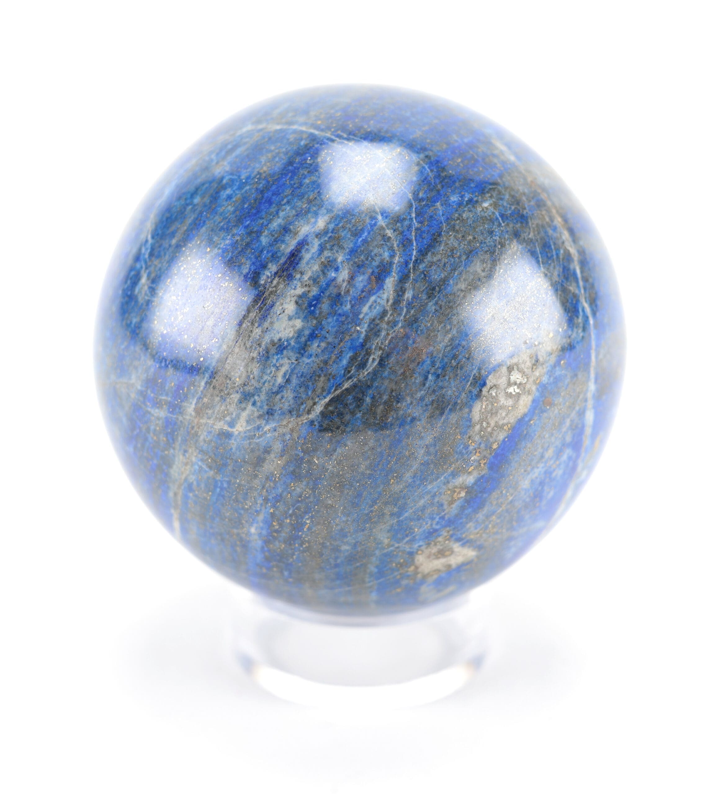 Lapis Lazuli sphere (1058 grams, 9 cm) - Wunderkammer mineral - detail photo