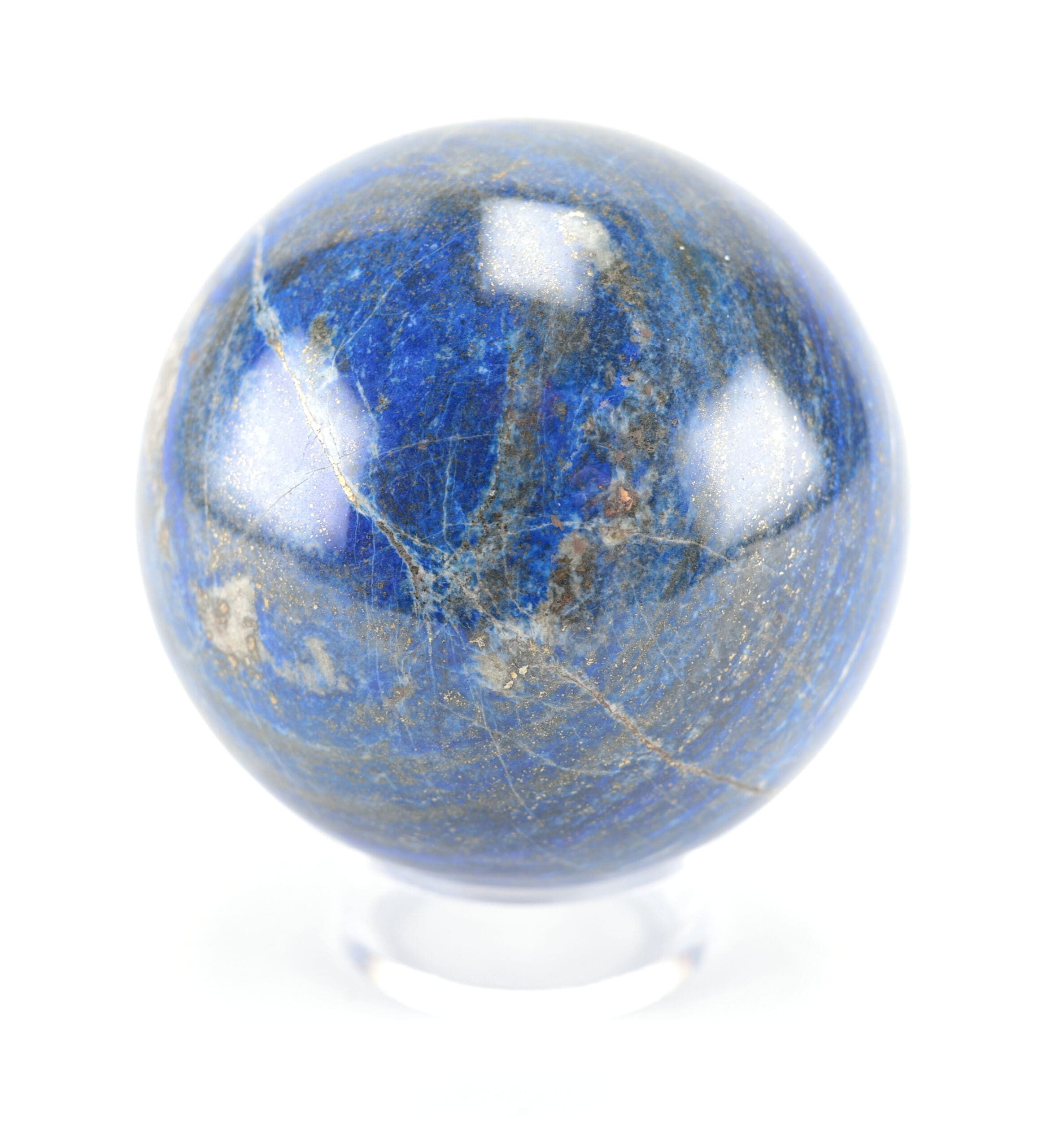 Lapis Lazuli sphere (1058 grams, 9 cm) - Wunderkammer mineral - detail photo