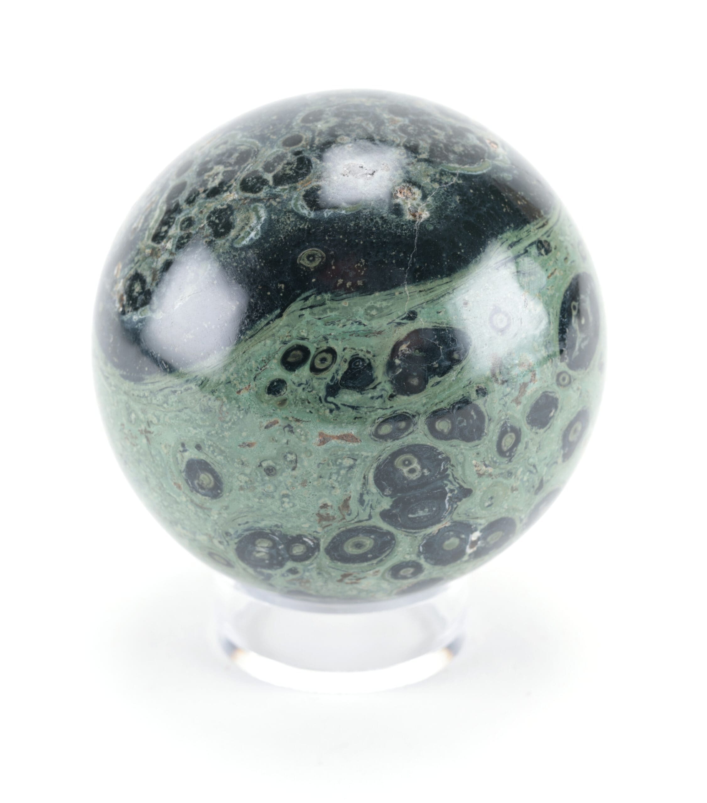 Kambaba Jaspis bol (896 gram, 9 cm) – Wunderkammer mineraal – detailfoto