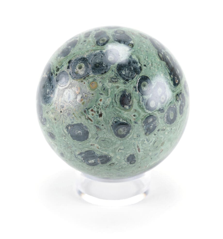 Kambaba Jaspis bol (896 gram, 9 cm) – Wunderkammer mineraal – Vergulde Kat