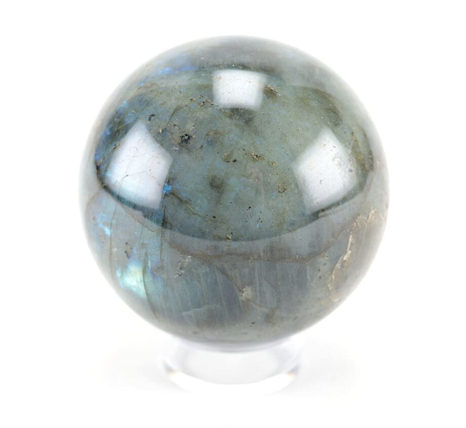 Labradoriet bol (1130 gram, 9 cm) – Wunderkammer mineraal – Vergulde Kat
