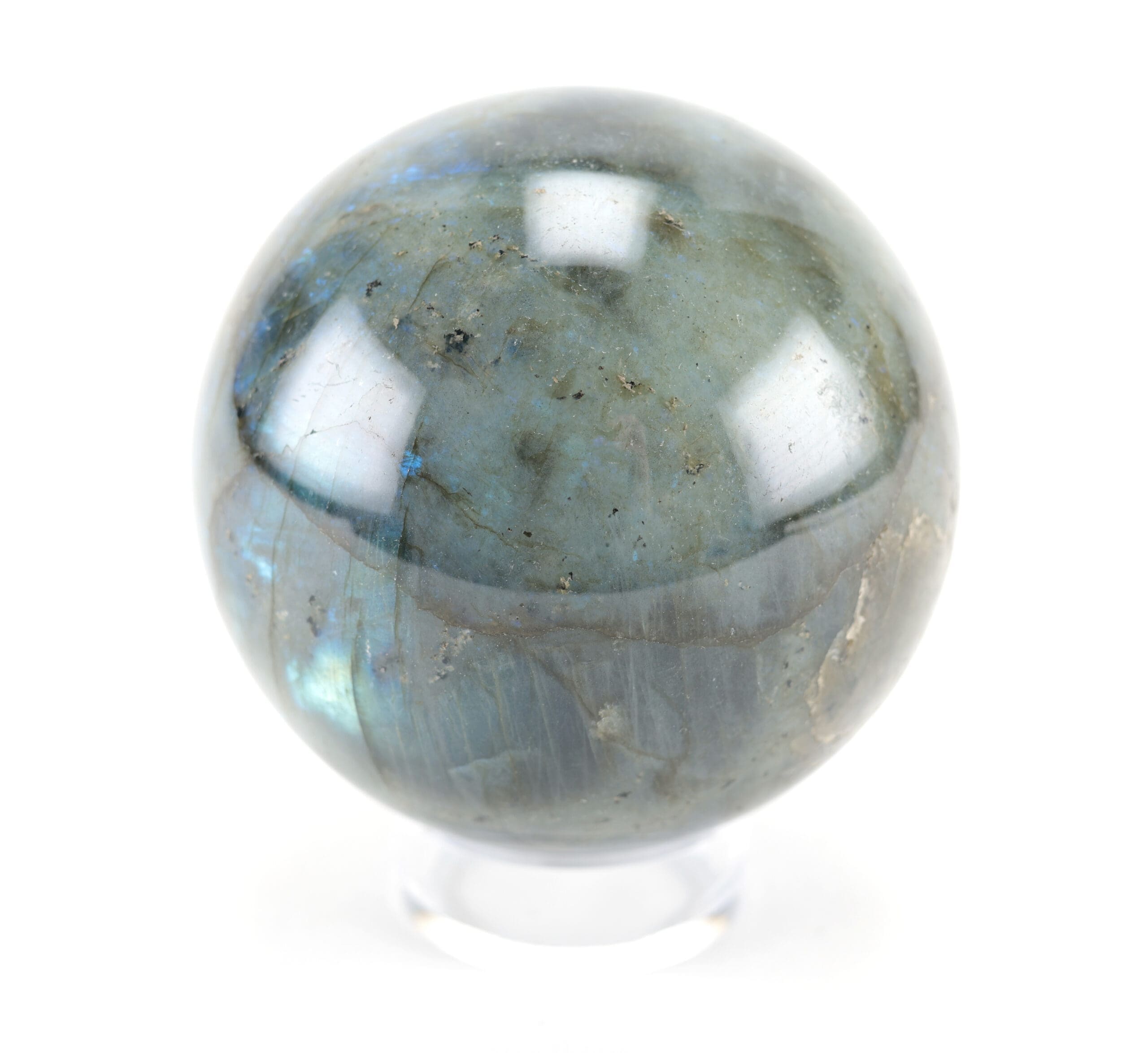 Labradoriet bol (1130 gram, 9 cm) – Wunderkammer mineraal – detailfoto