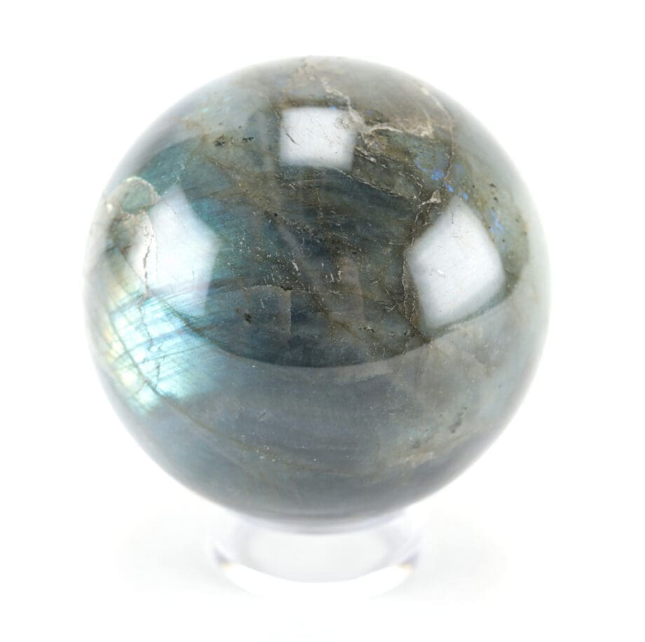 Labradoriet bol (1130 gram, 9 cm) – Wunderkammer mineraal – Vergulde Kat