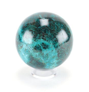 Chrysocolla mineraal bol – 9,5 cm – verzamelobject – detailfoto