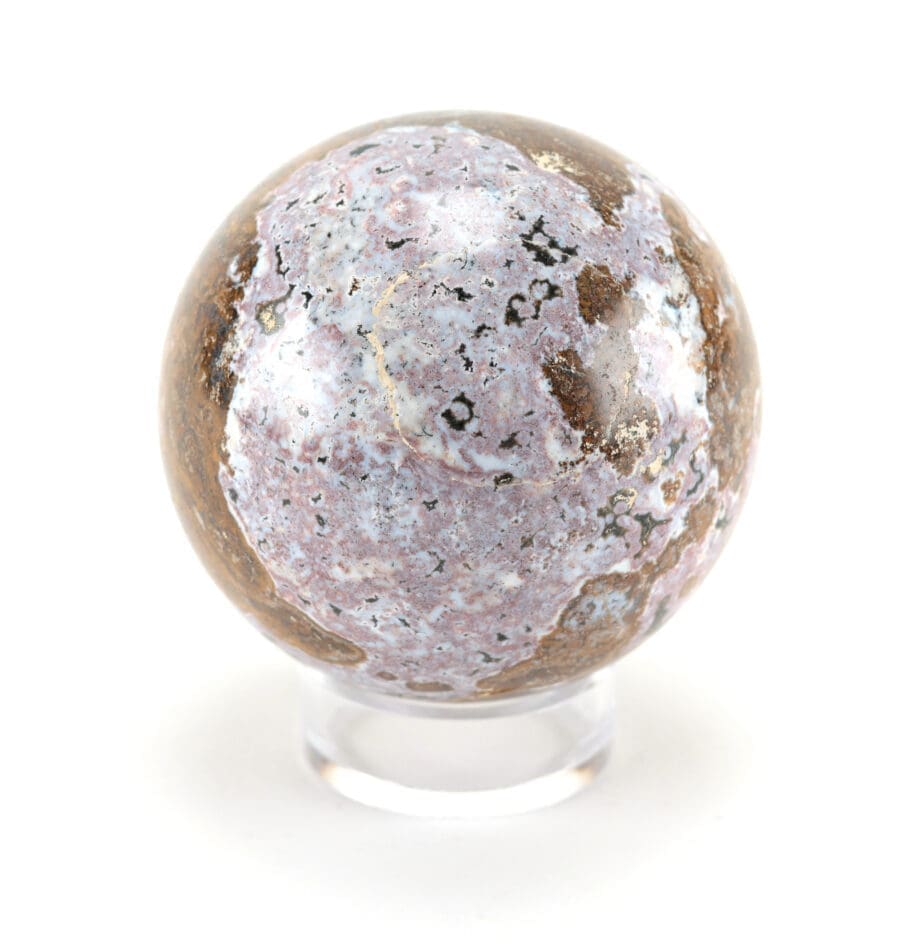 Ocean Jasper mineraal bol – 8 cm – verzamelobject – Vergulde Kat