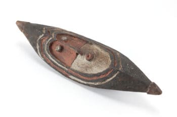 Papua New Guinea mask - Ramu River mask with natural pigments - detail photo