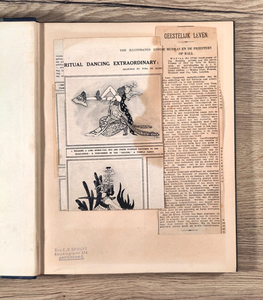 Mudras – gestes rituels des mains à Bali (Tyra de Kleen, 1924) – Vergulde Kat