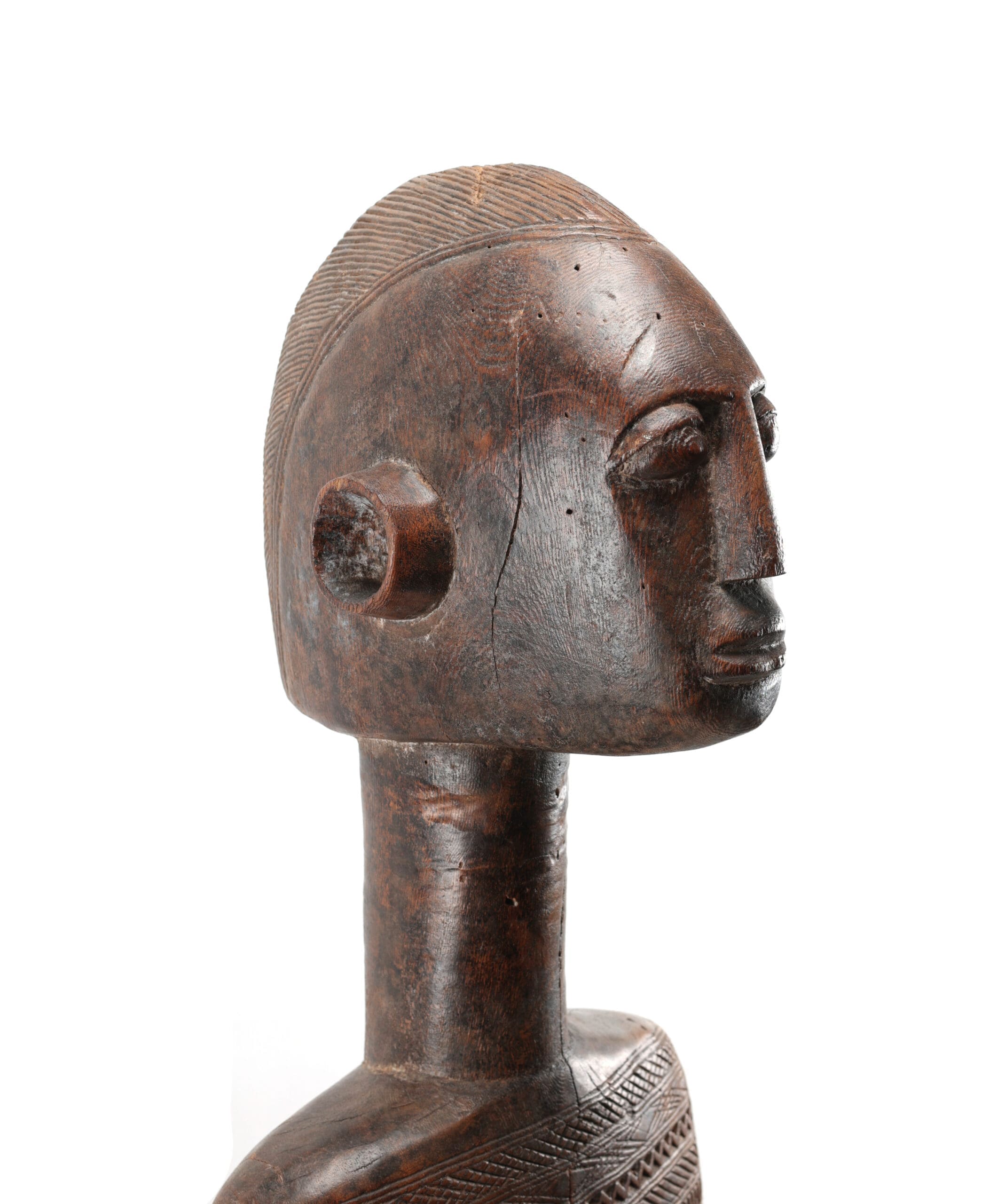 Estatua ancestral femenina bamana - África Occidental - Escultura bamana - foto de detalle