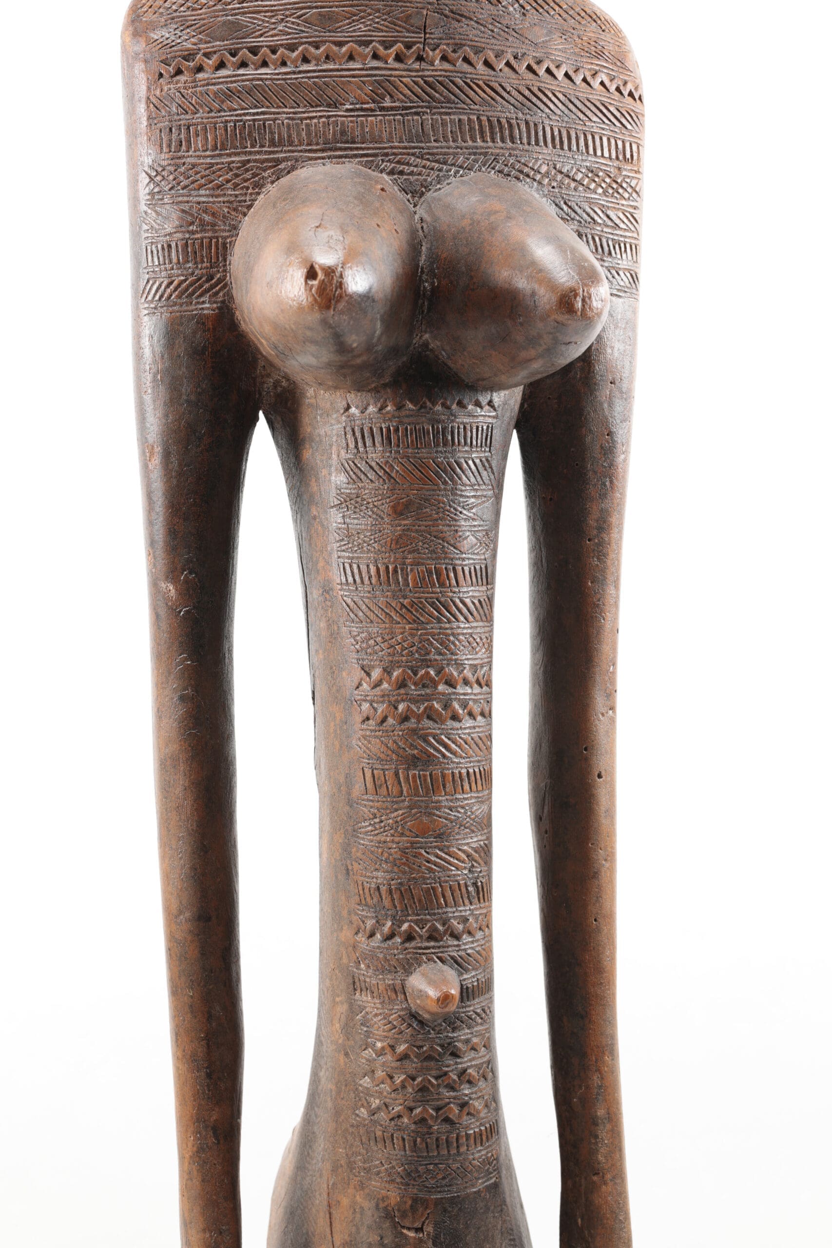 Estatua ancestral femenina bamana - África Occidental - Escultura bamana - foto de detalle
