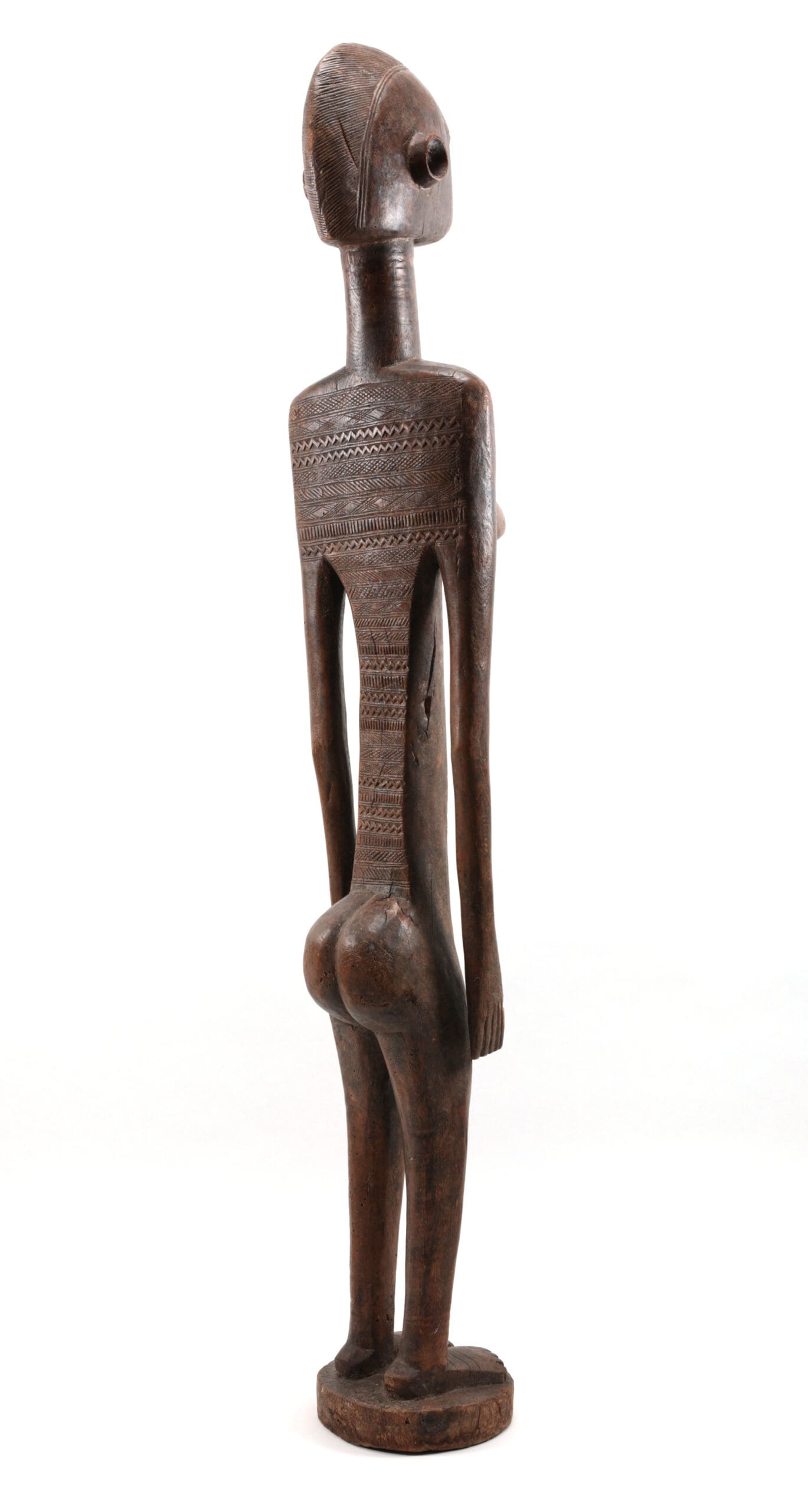 Estatua ancestral femenina bamana - África Occidental - Escultura bamana - foto de detalle