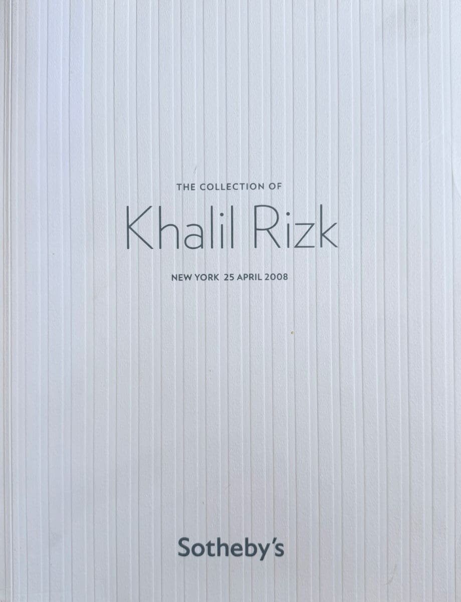 La collezione di Khalil Rizk – catalogo d’asta – Sotheby’s New York 2008 – Vergulde Kat