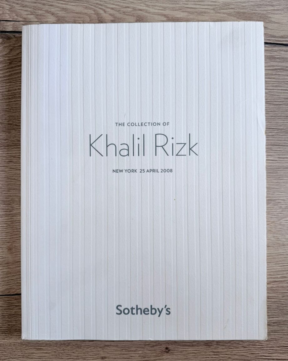La collezione di Khalil Rizk – catalogo d’asta – Sotheby’s New York 2008 – Vergulde Kat