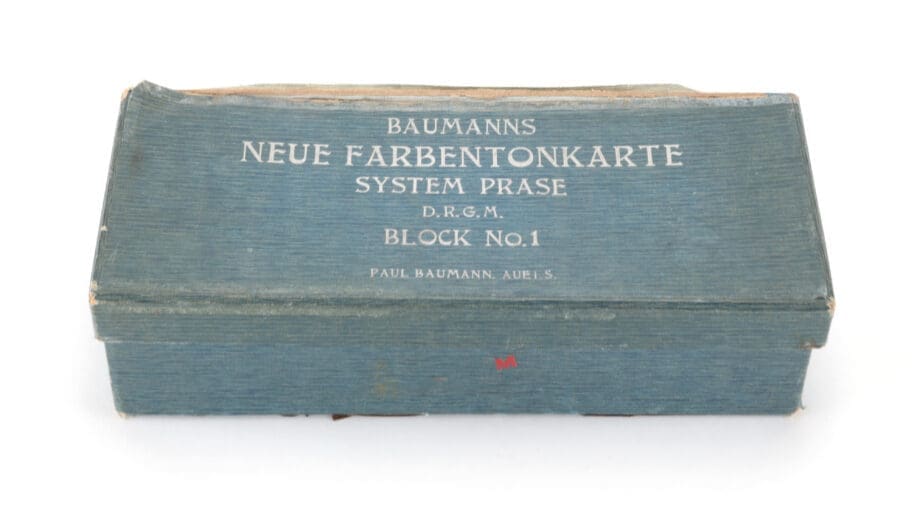 Baumanns Neue Farbentonkarte – System Prase – Block No. 1 – 1912 – Vergulde Kat