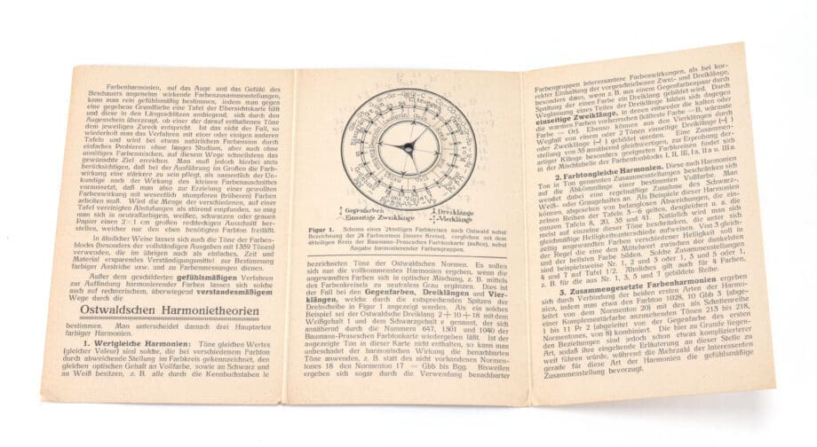Baumanns Neue Farbentonkarte – System Prase – Block No. 1 – 1912 – Vergulde Kat